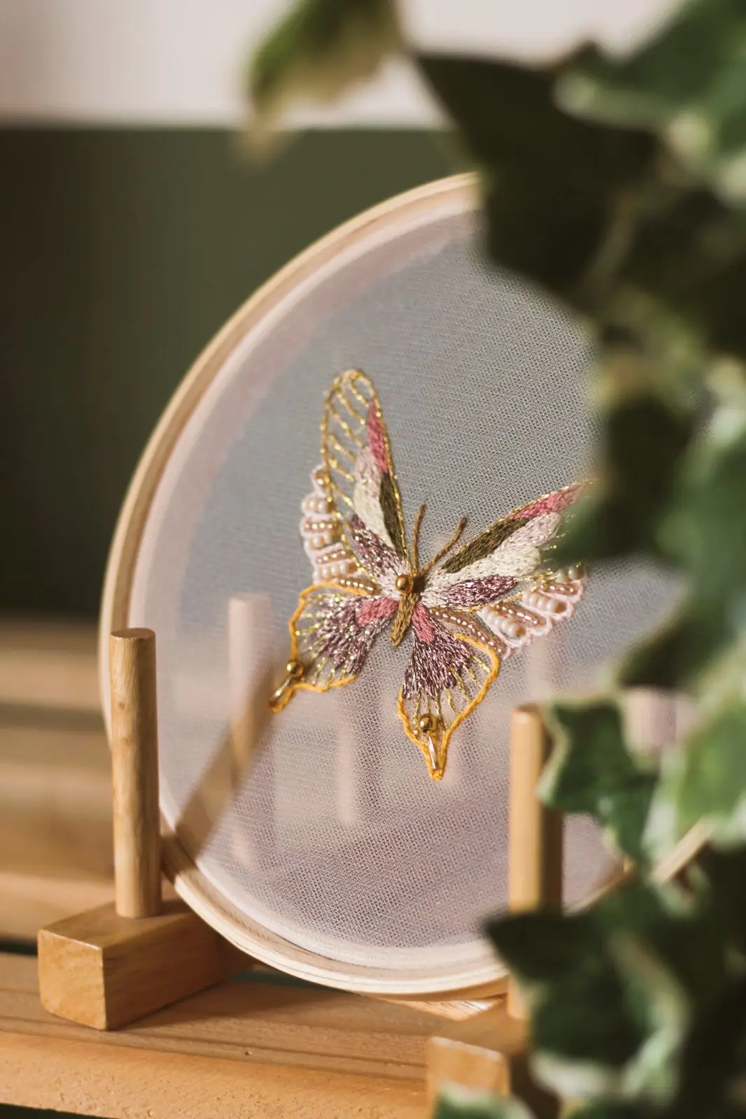Bordado em Tule: Borboleta